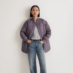 NWT Madewell Oversized Bomber Jacket in Smoky Grape size Medium